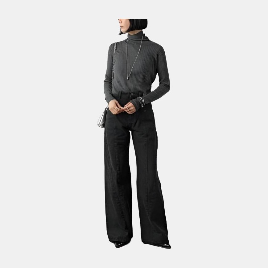 Maison Margiela Wide Leg High Waist Jeans