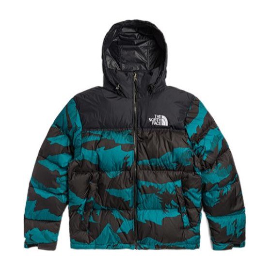 The North Face Retro Nuptse Jacket Blue Black