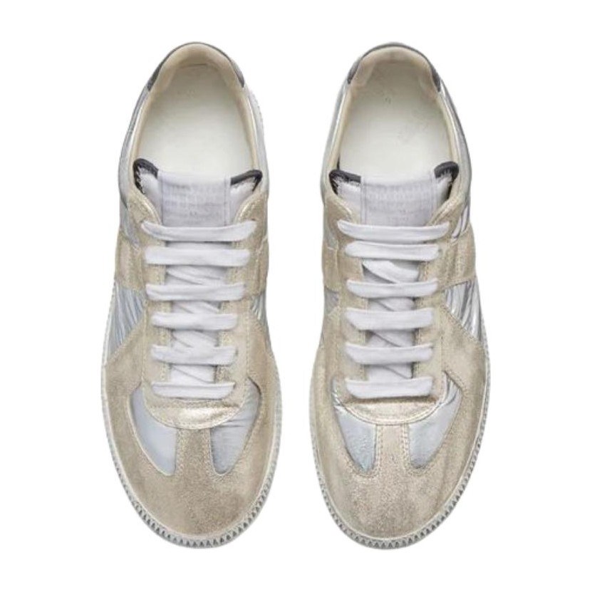 Maison Margiela Replica Low Top Sneakers Silver