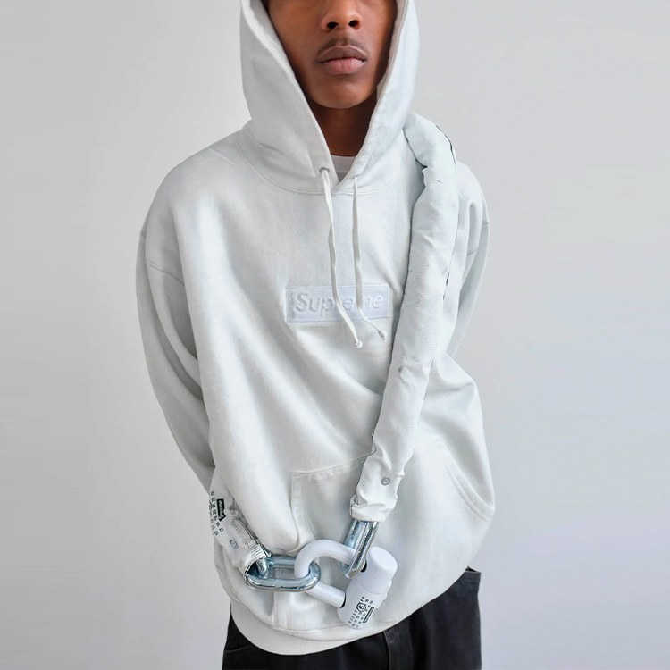 Supreme x MM6 Maison Margiela Foil Box Logo Sweatshirt