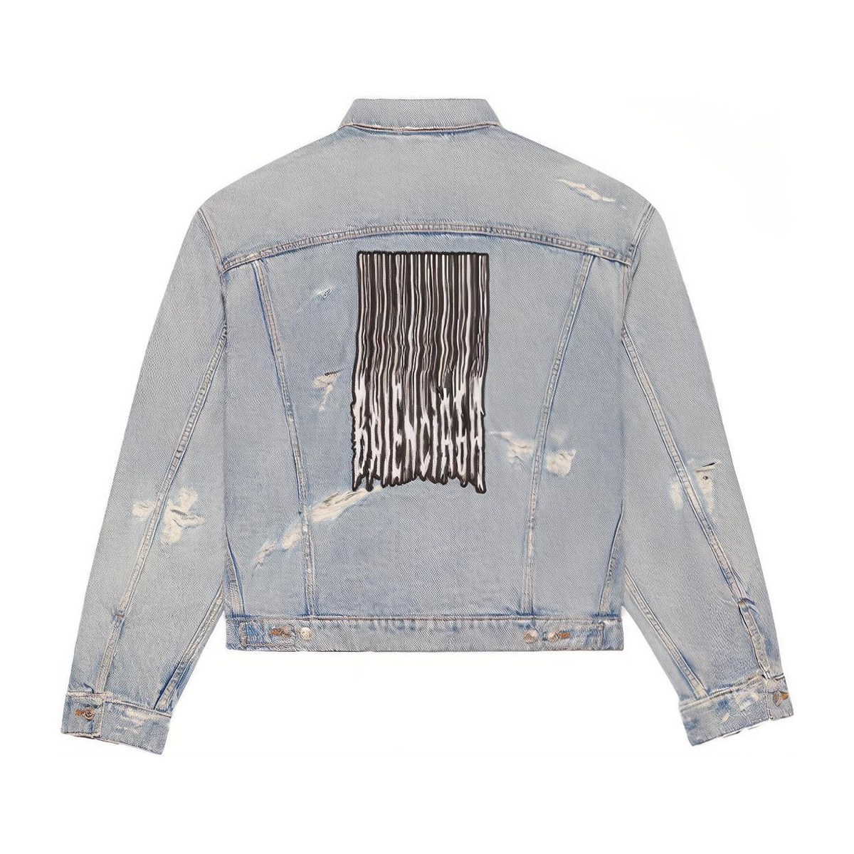 Balenciaga FW21 Barcode Denim Jacket