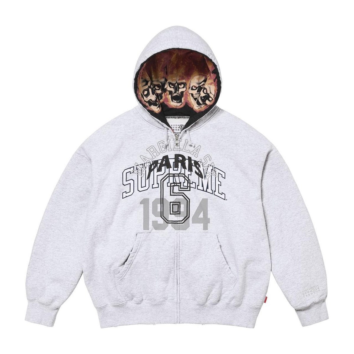 Supreme x MM6 Maison Margiela Zip Up Hooded Sweatshirt