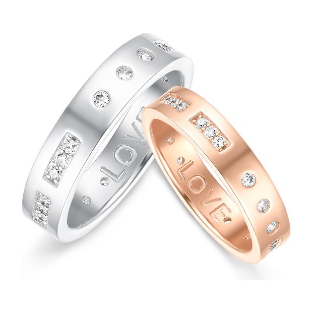 apm monaco Morse Code Love Ring
