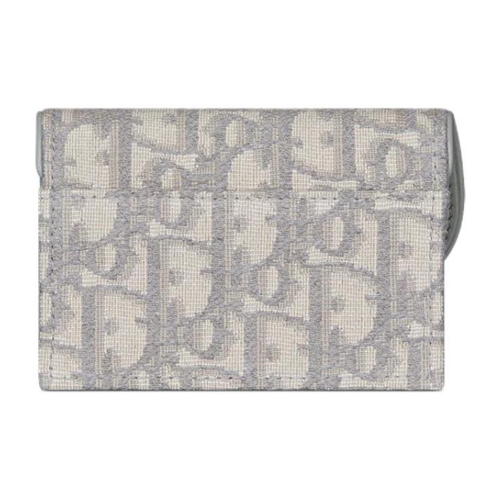 Dior Saddle Oblique Card Holder Grey