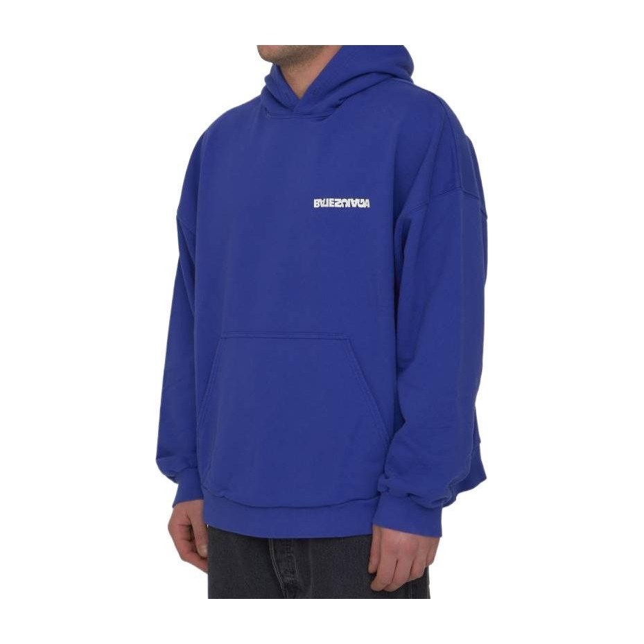 Balenciaga SS23 Letter Print Hoodie Blue
