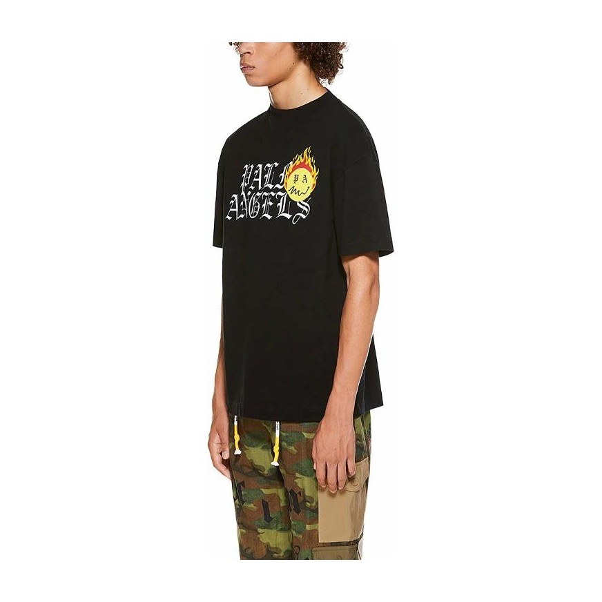Palm Angels SS21 Burning Smiley Logo T-Shirt Black