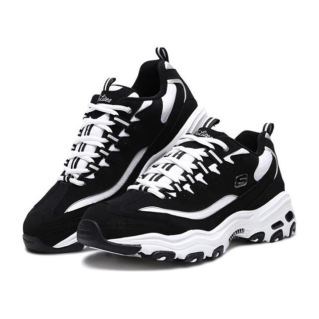 Skechers D'LITES 1.0 Black White