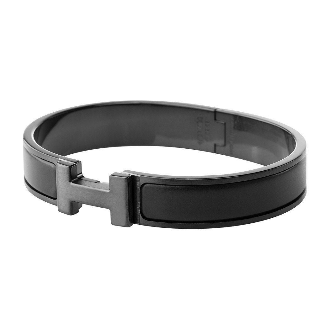 Hermes H Black Bracelet