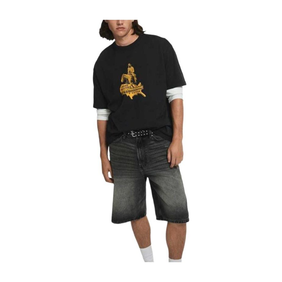 H&M Post Malone Crew Neck Letter Print T-Shirt