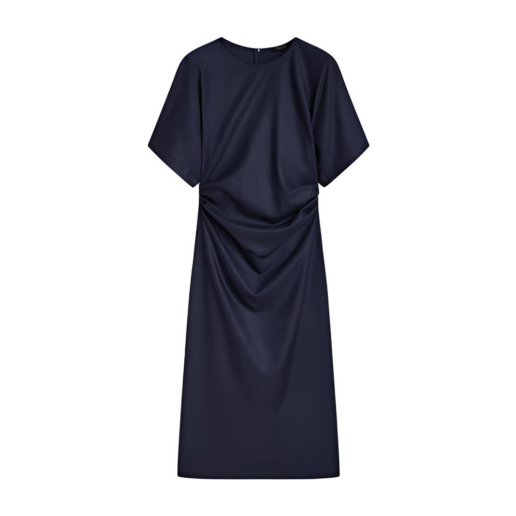 Massimo Dutti Navy Midi Dress