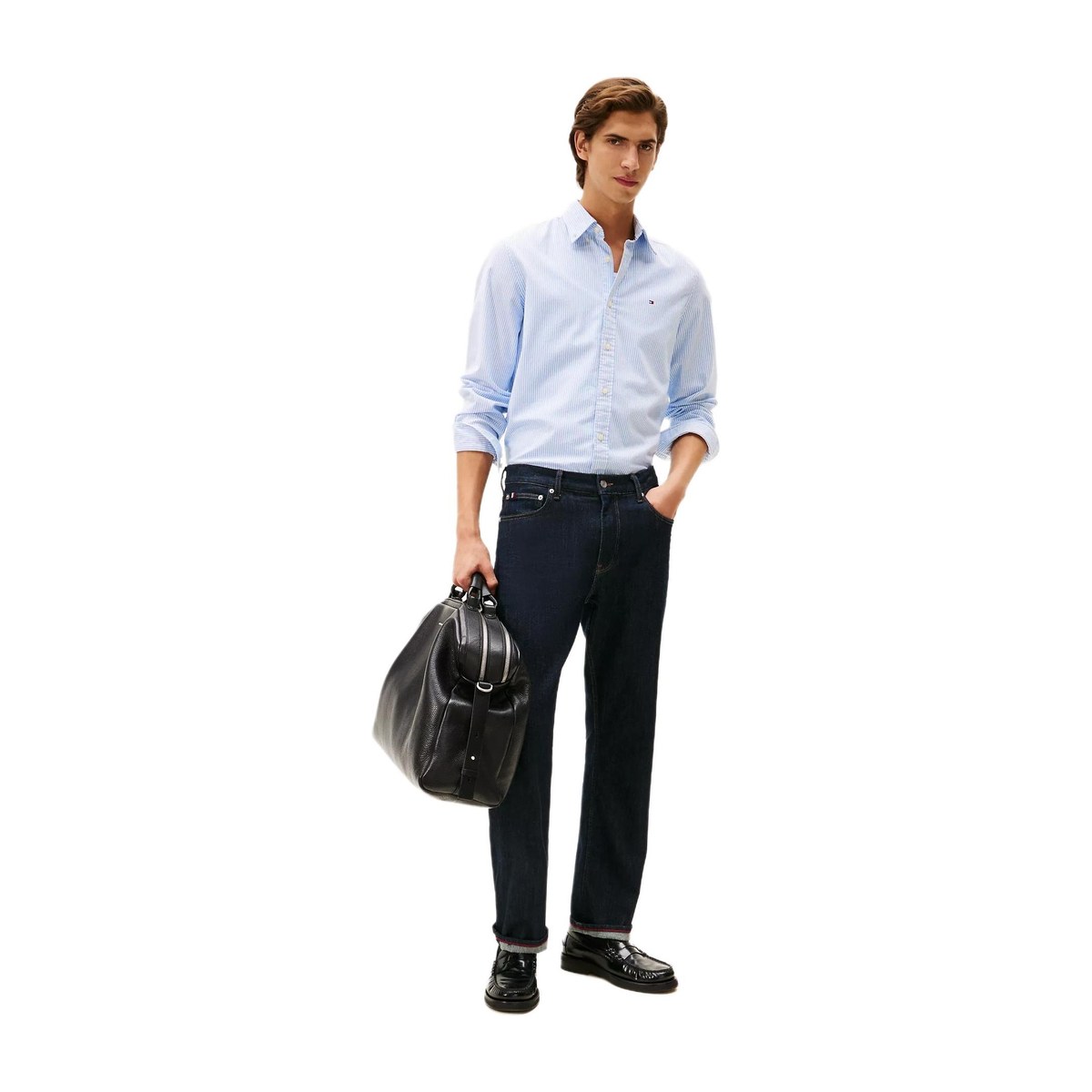 Tommy Hilfiger Regular Fit Stripe Stretch Oxford Shirt