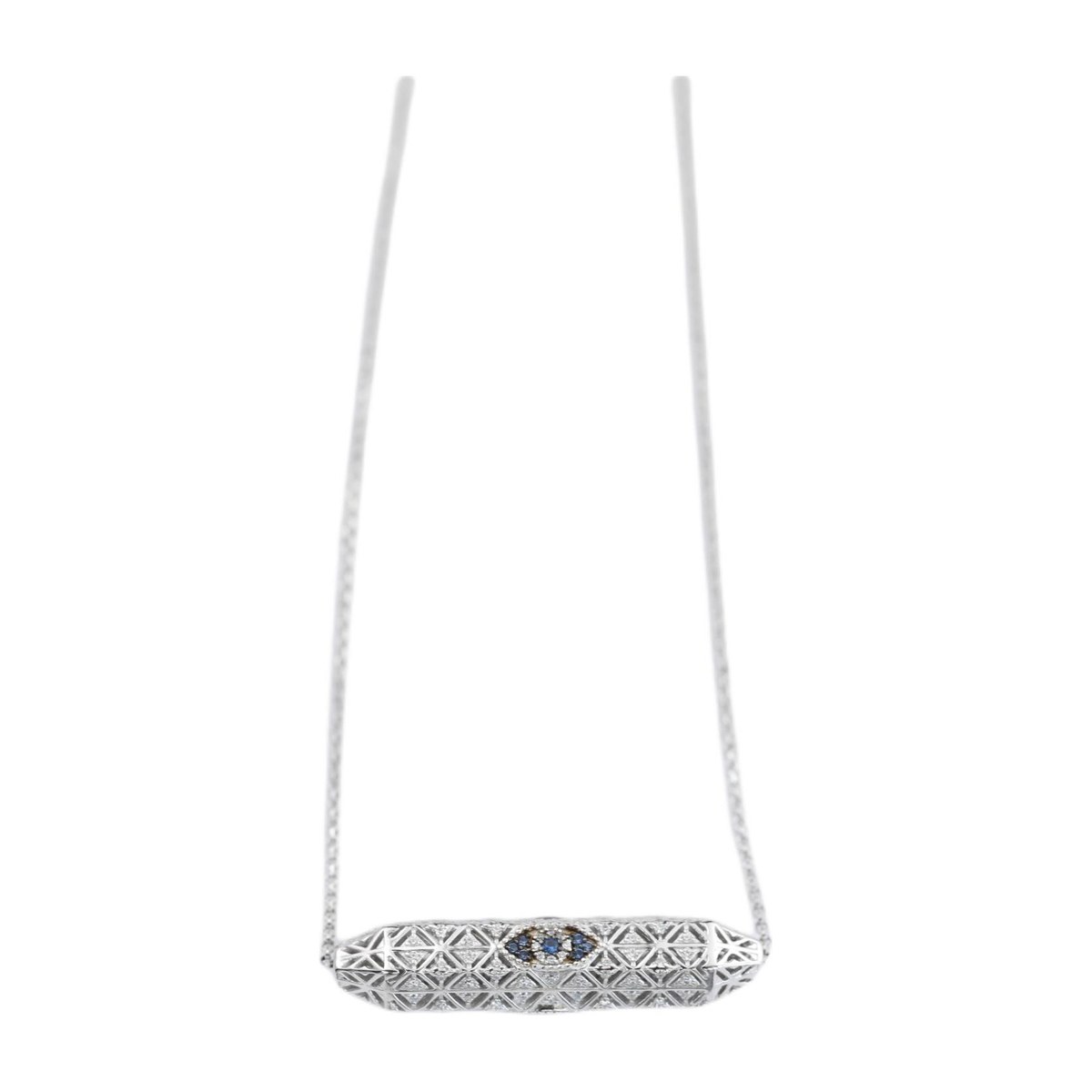 apm Monaco Evil Eye Necklace Silver