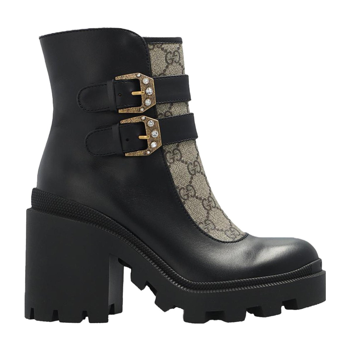 Gucci Leather Ankle Boots Black