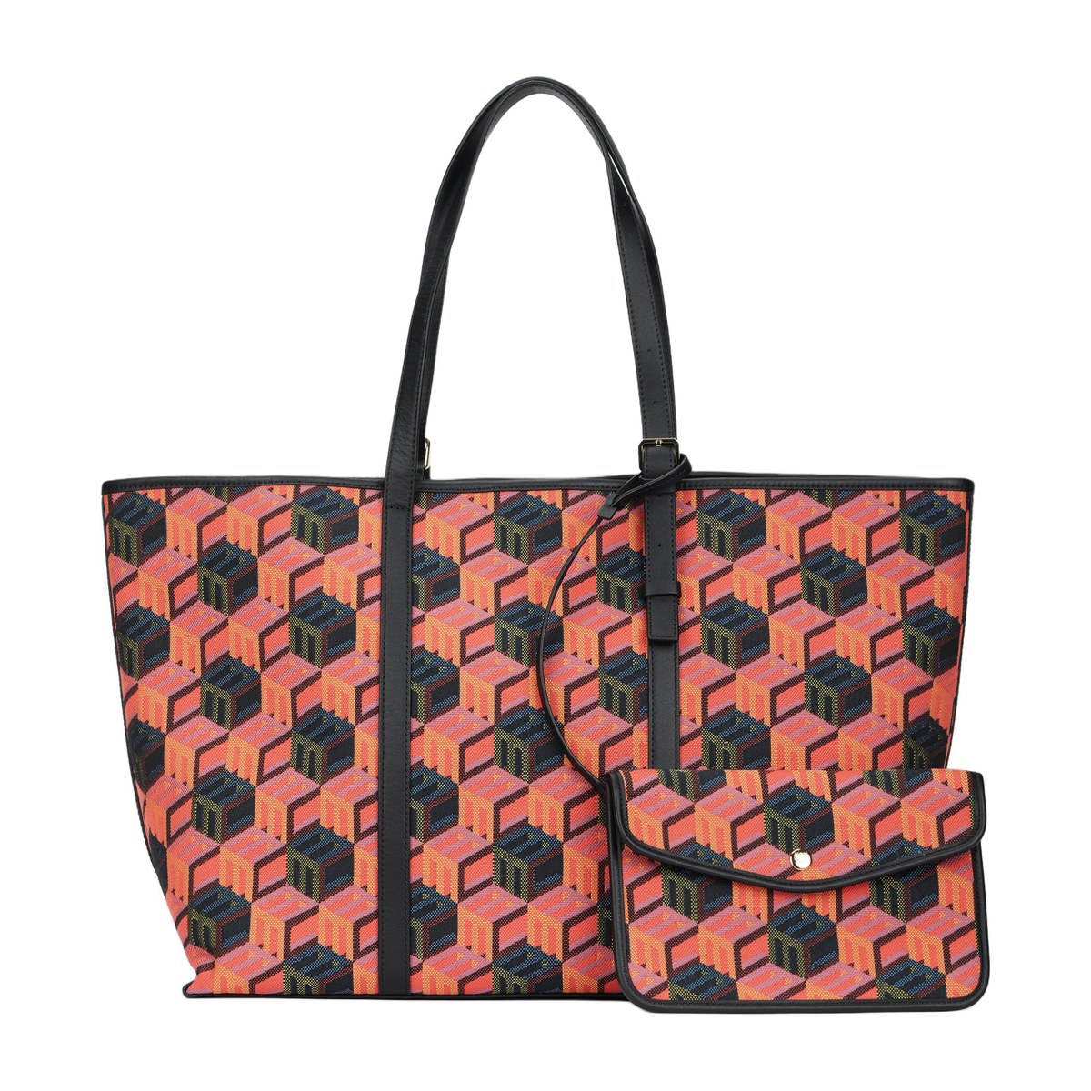 MCM Cubic Monogram Tote Red