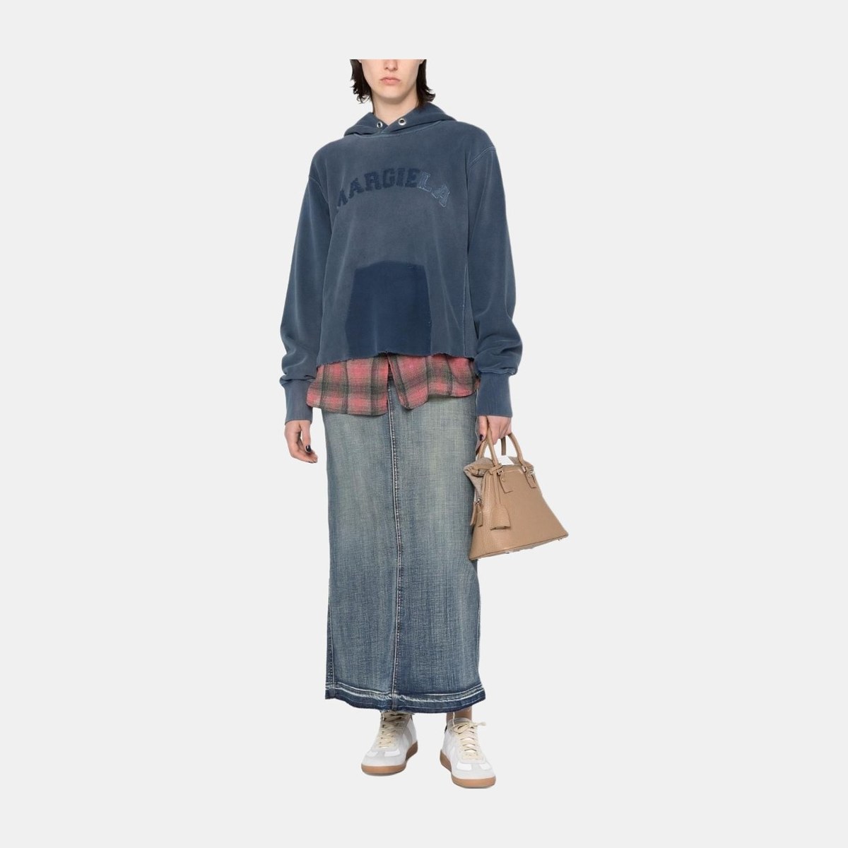 Maison Margiela Logo Hoodie Blue