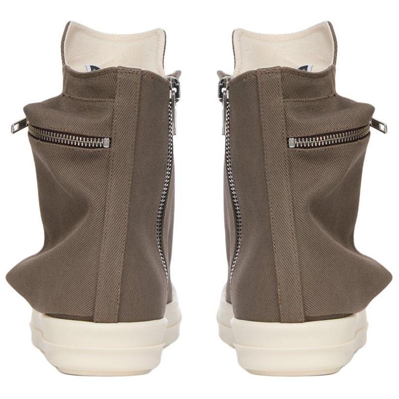 Rick Owens DRKSHDW High-Top Canvas Brown