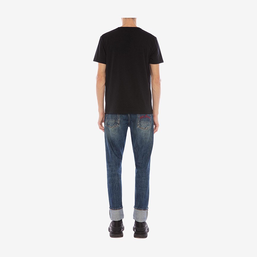 Alexander McQueen Letter Print T-Shirt Black