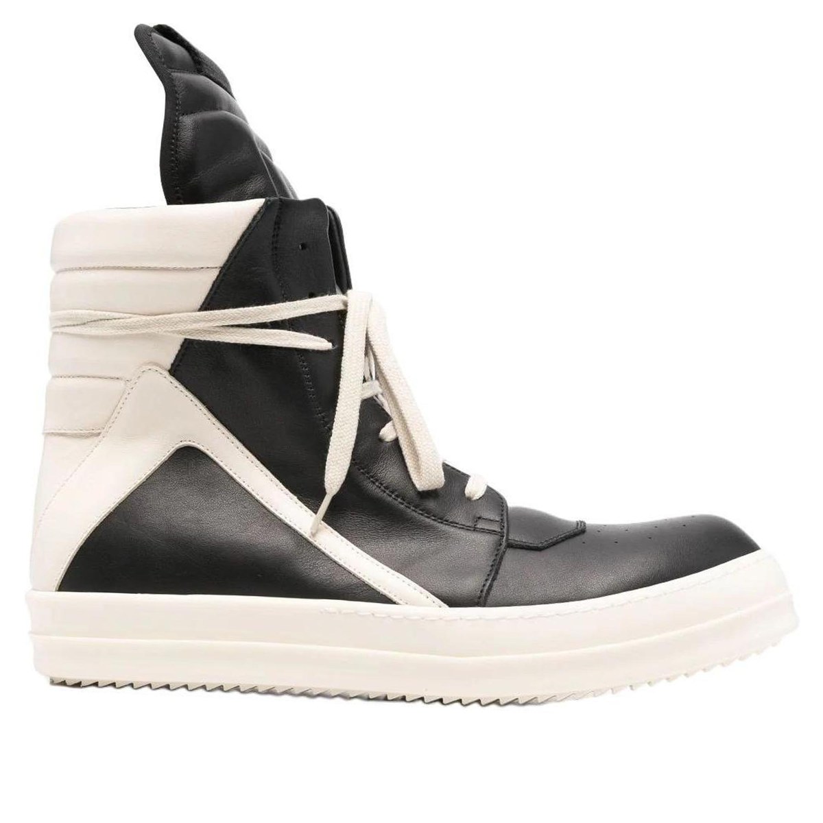 Rick Owens High Top Sneakers Black White