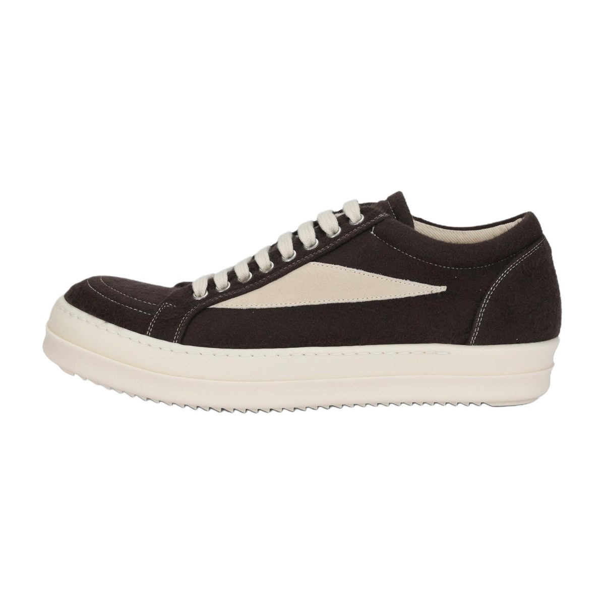 Rick Owens DRKSHDW Suede Lace-Up Platform Low Sneakers Brown