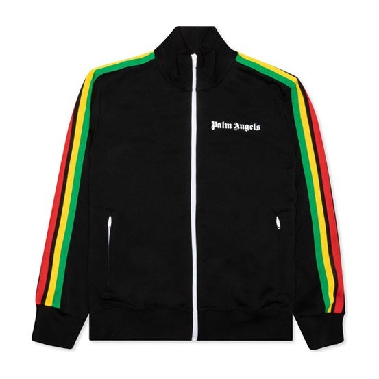 Palm Angels SS21 Rainbow Stripe Logo Track Jacket