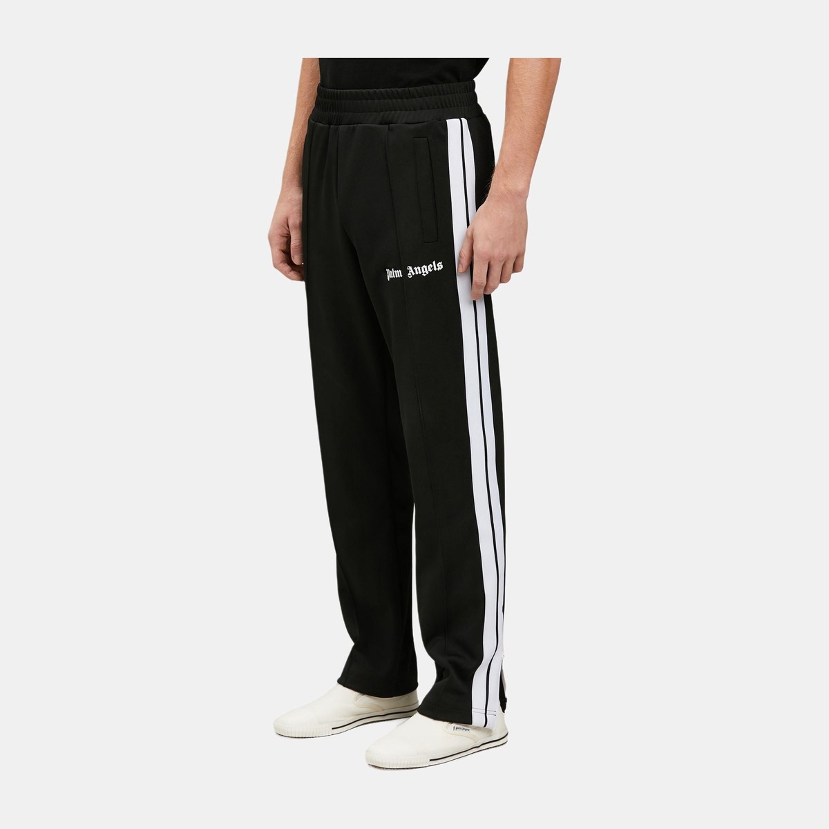 Palm Angels Logo Stripe Track Pants Black