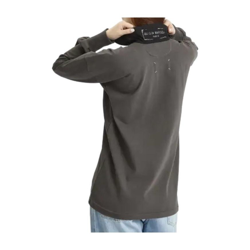Maison Margiela Long Sleeve Polo Anthracite