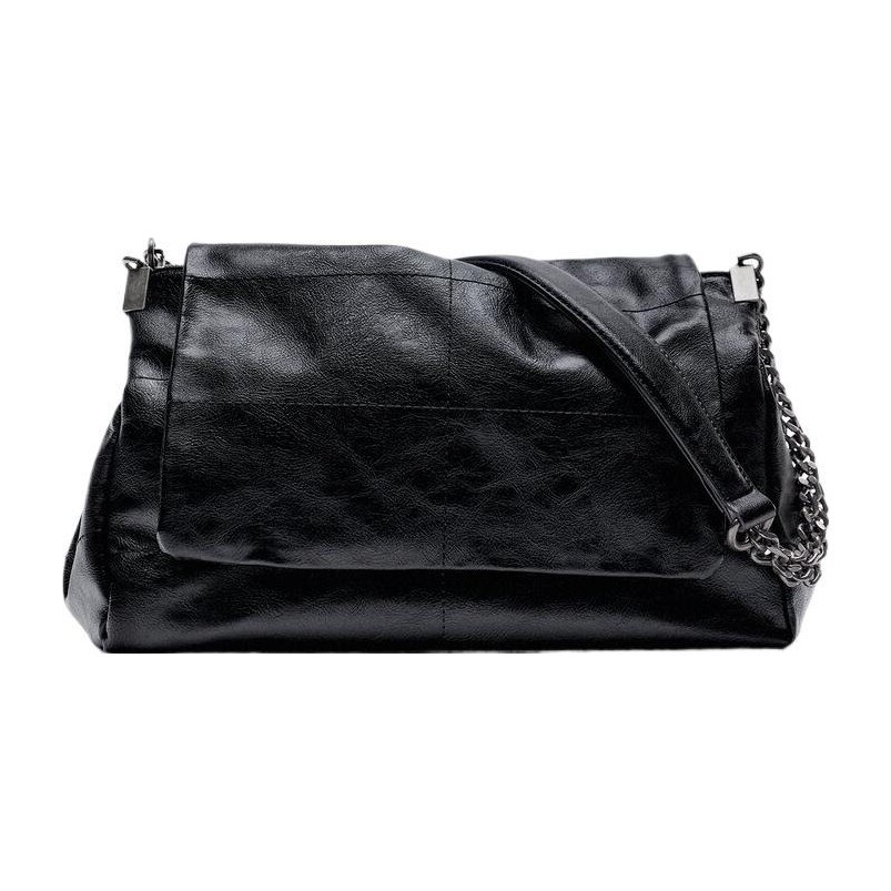 ZARA Chain Flap Shoulder Bag Black