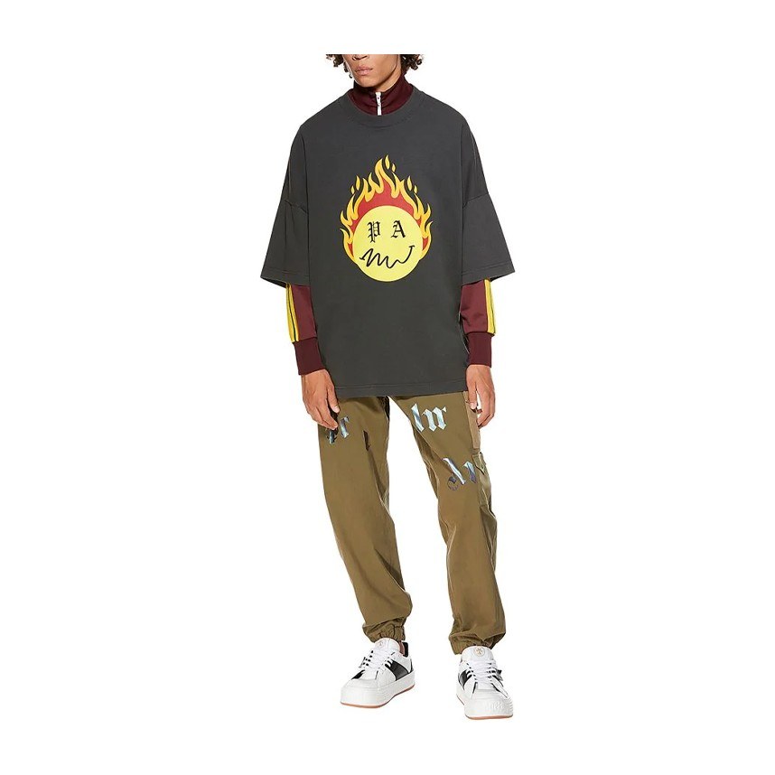 Palm Angels x Smiley SS21 T-Shirt Washed Black