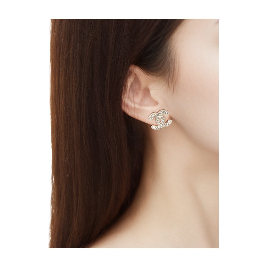 Chanel Pearl Double C Earrings