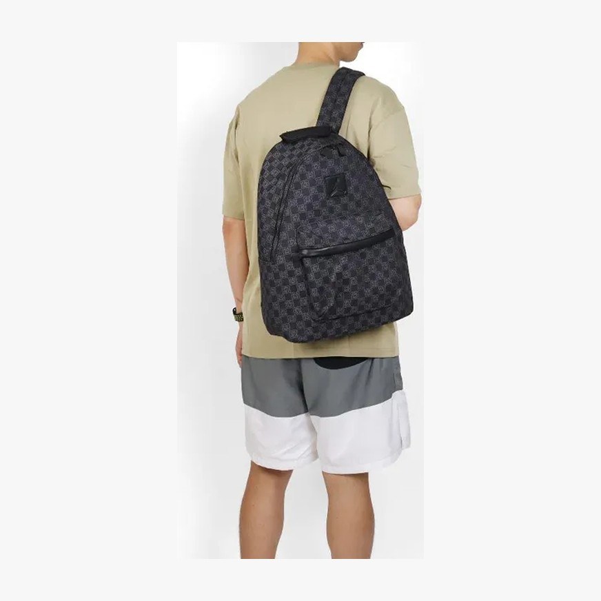Jordan Checkered Print Backpack Black