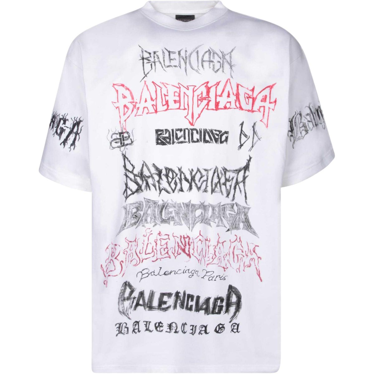 Balenciaga Logo Print T-Shirt White