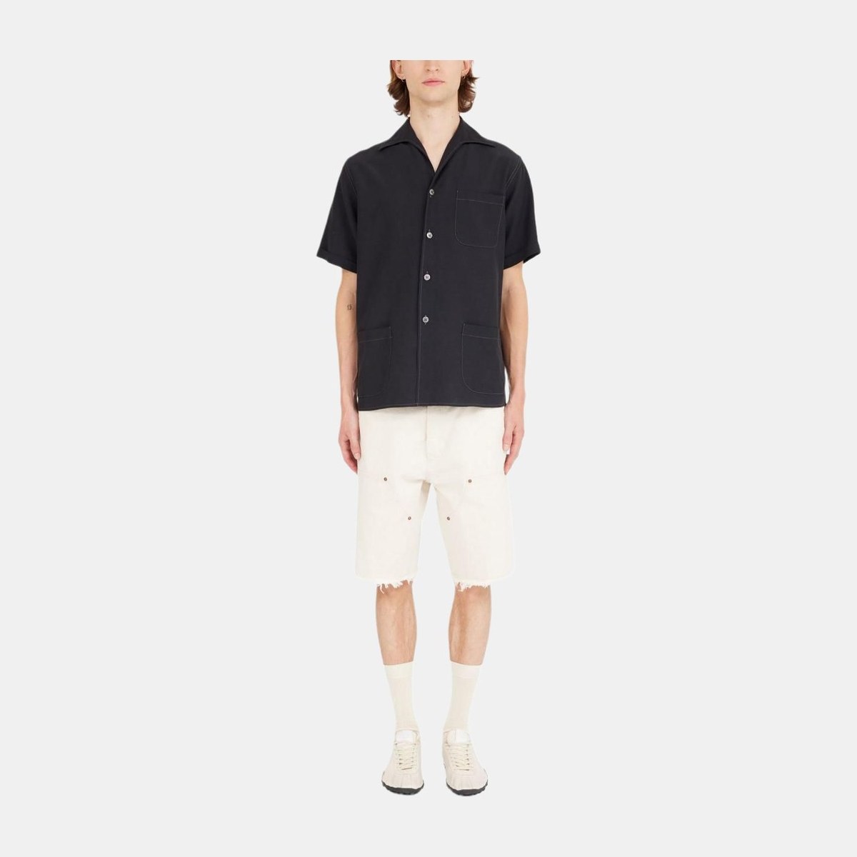Maison Margiela SS25 Decorative Stitch Shirt Black