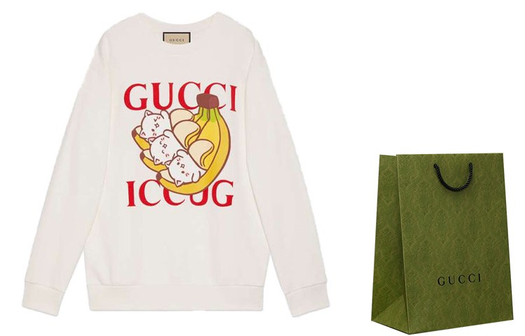 GUCCI x Bananya Crewneck Sweatshirt White