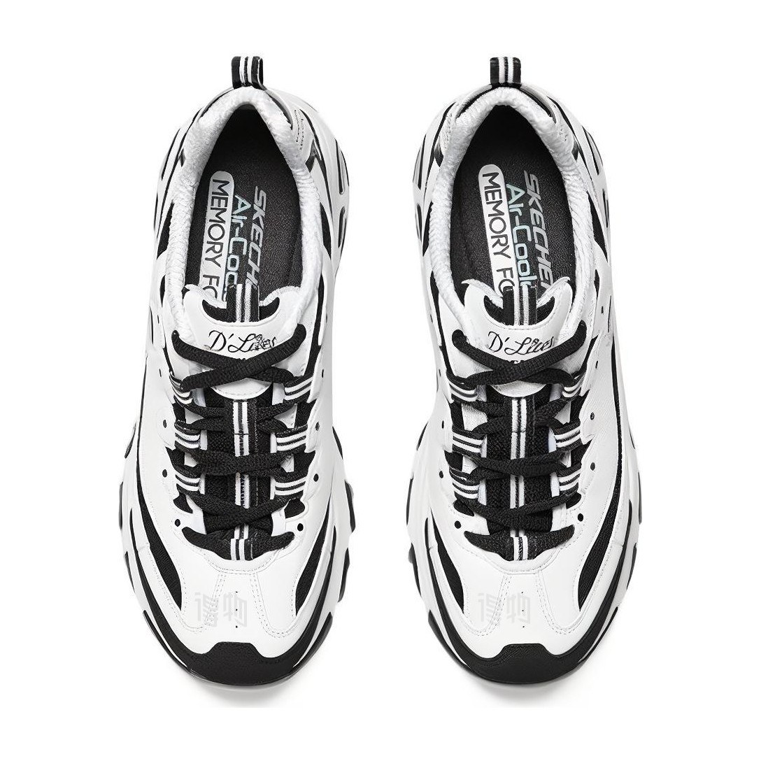 Skechers D'LITES Panda White Black