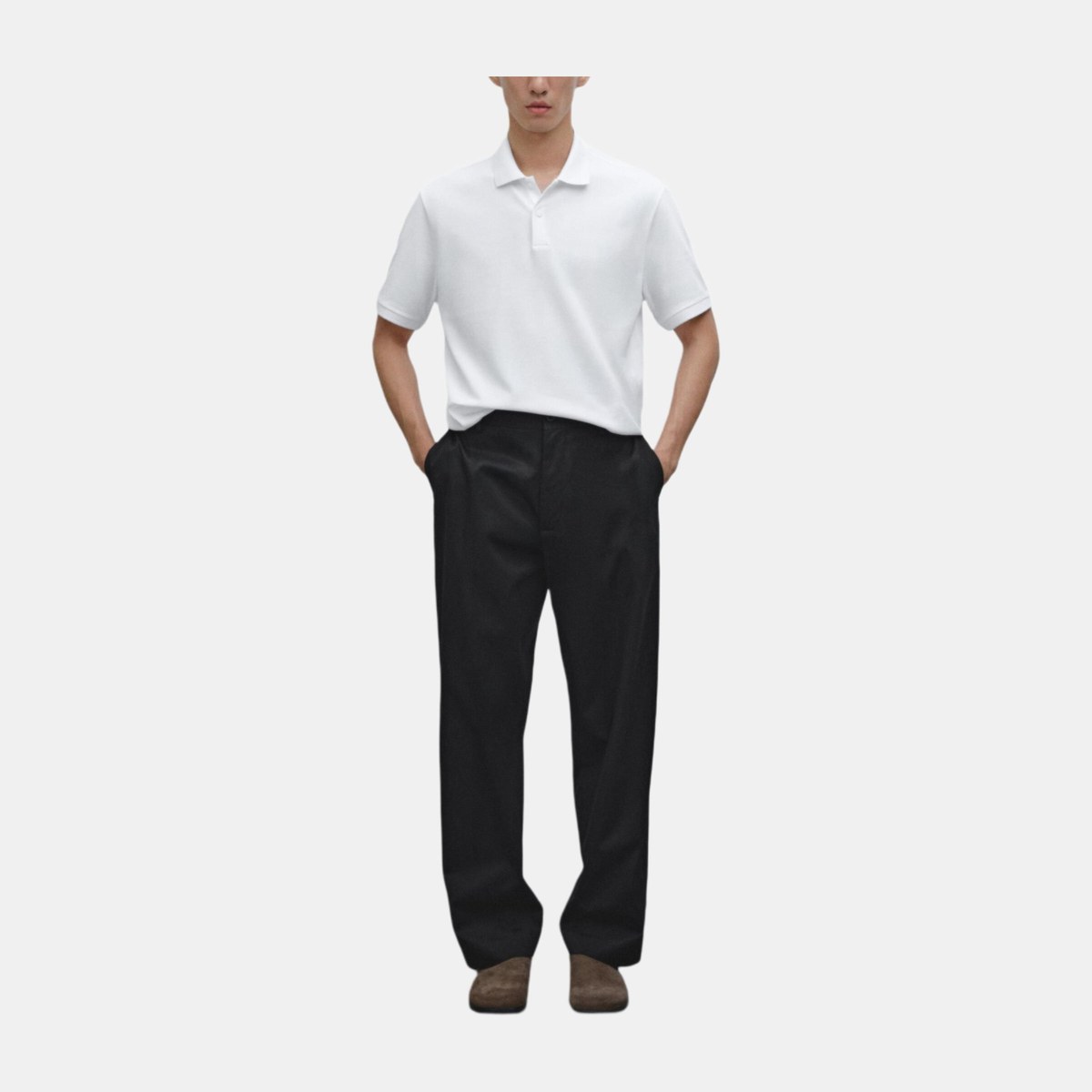 Massimo Dutti Polo Shirt White