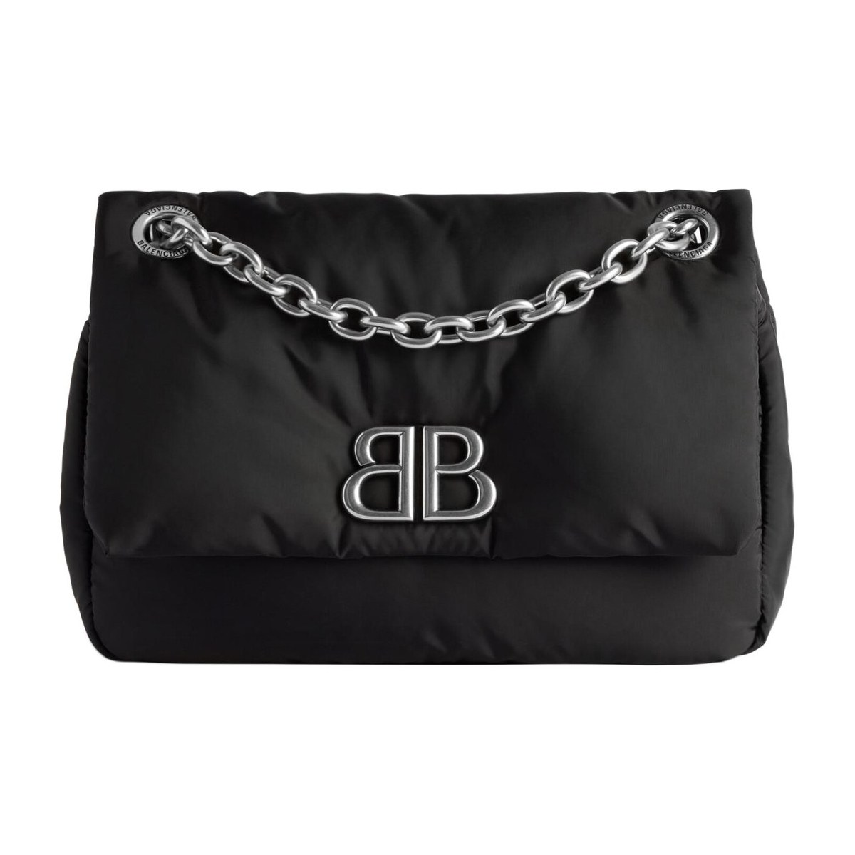 Balenciaga B Logo Mini Nylon Bag Black