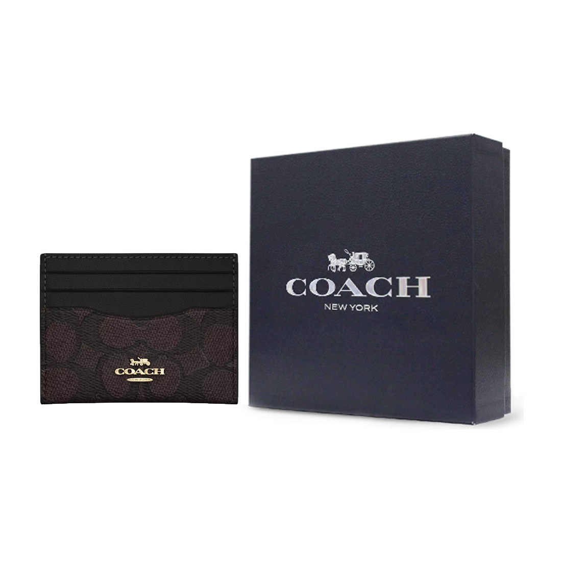 COACH Logo Multi-Card Mini Wallet Black