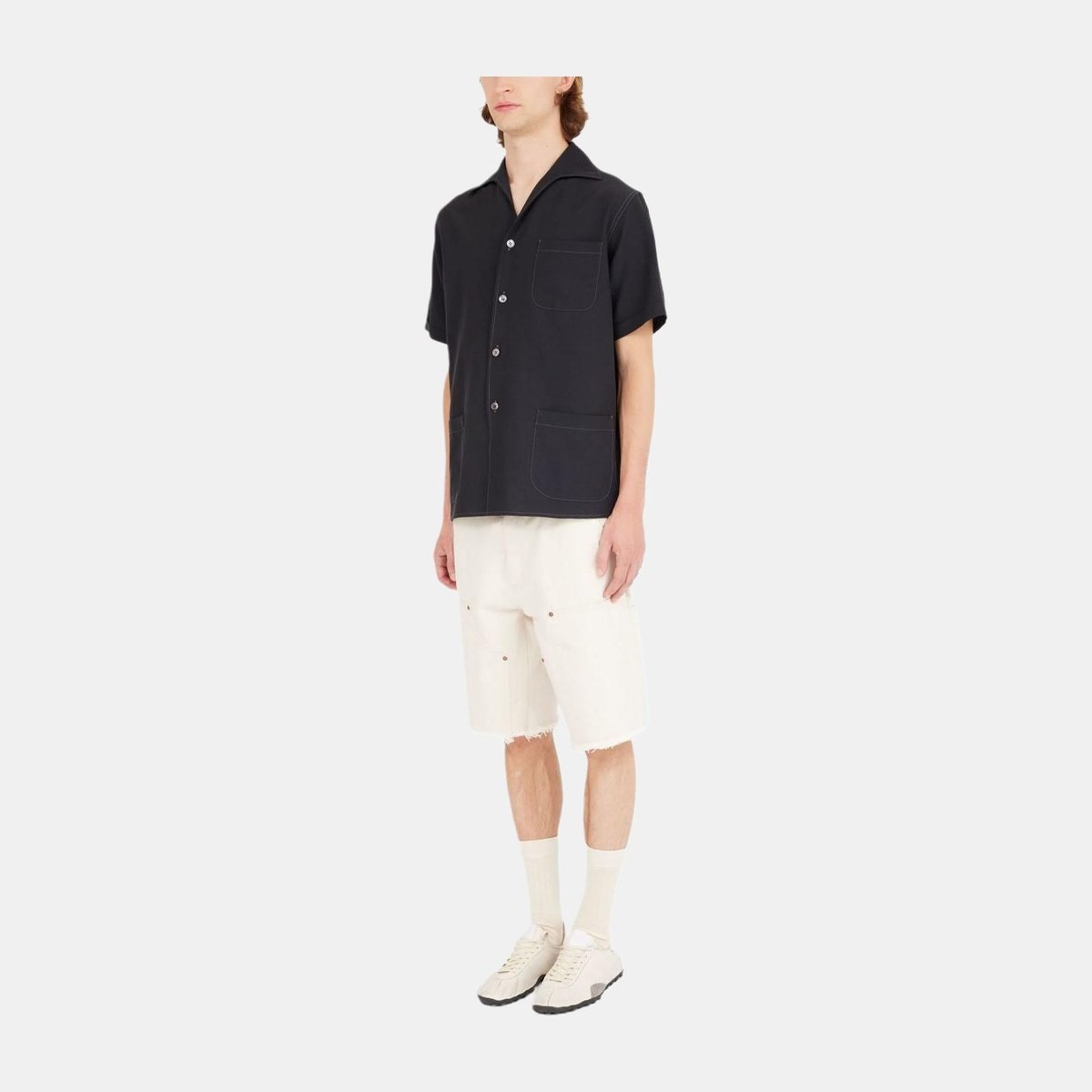 Maison Margiela SS25 Decorative Stitch Shirt Black