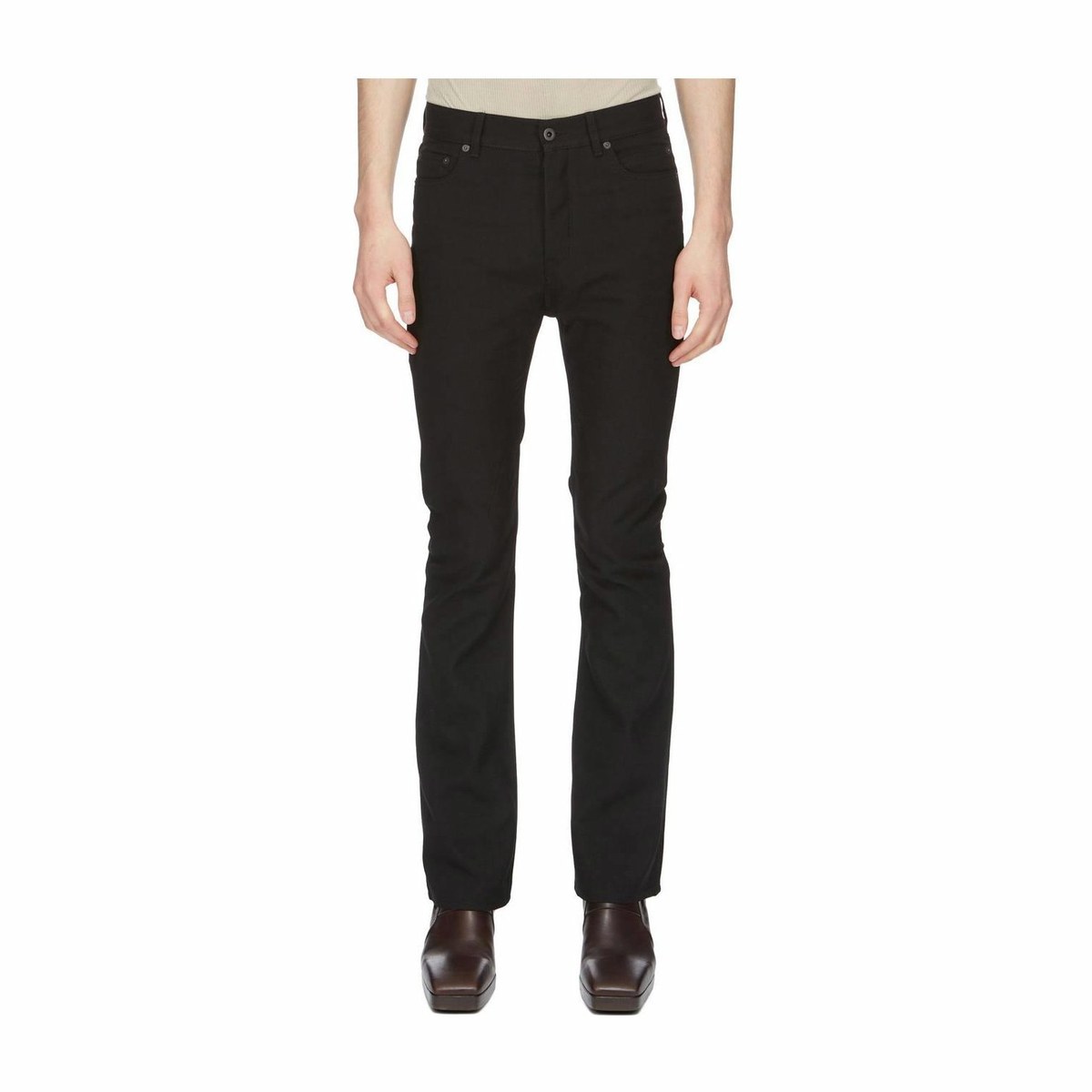 Rick Owens RO Mid-Rise Pocket Flared Pants Black
