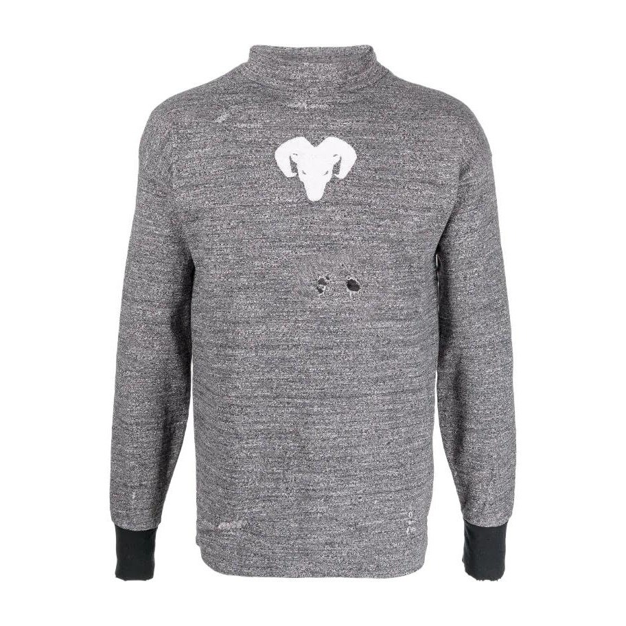 Maison Margiela SS22 Animal Pattern Turtleneck Sweater Gray