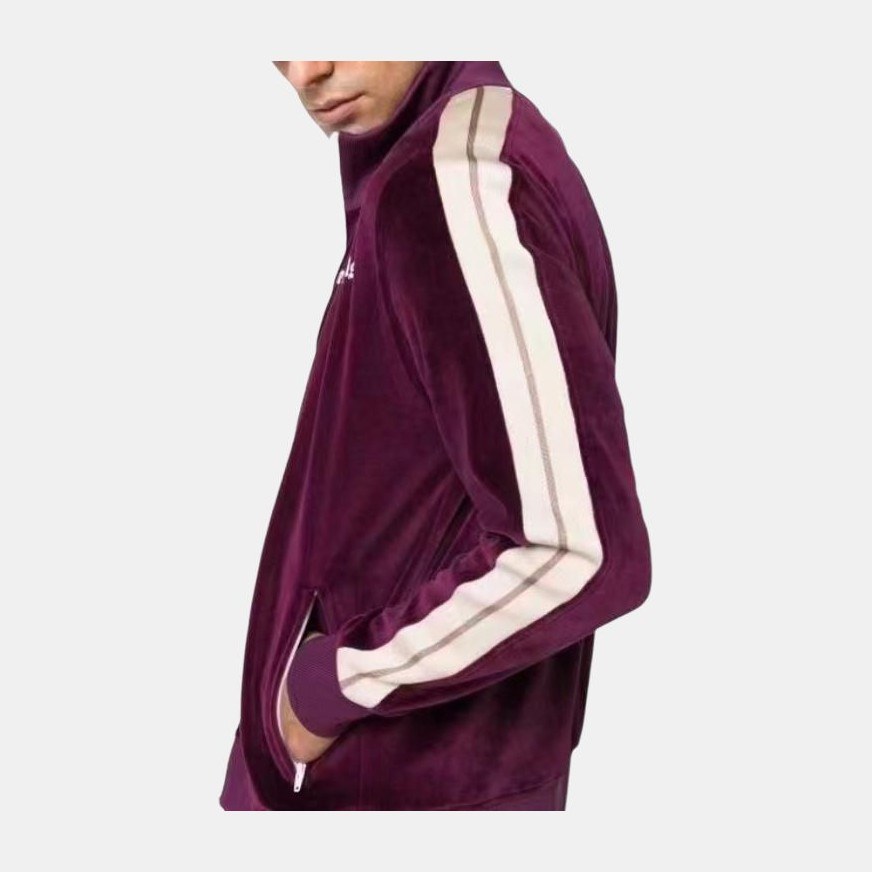 Palm Angels Velvet Logo Jacket Purple
