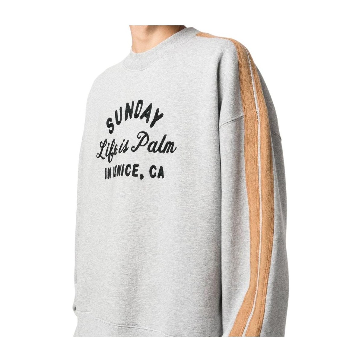Palm Angels FW22 Grey Crewneck Sweatshirt
