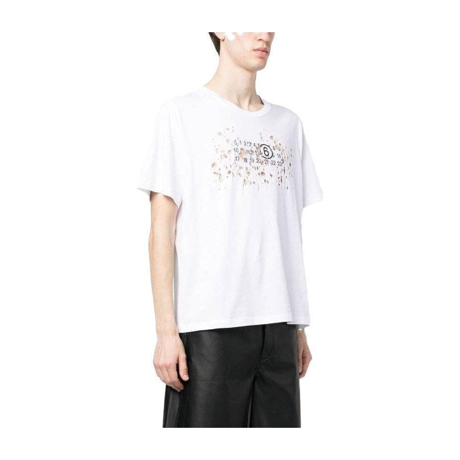 MM6 Maison Margiela Logo Print T-Shirt White