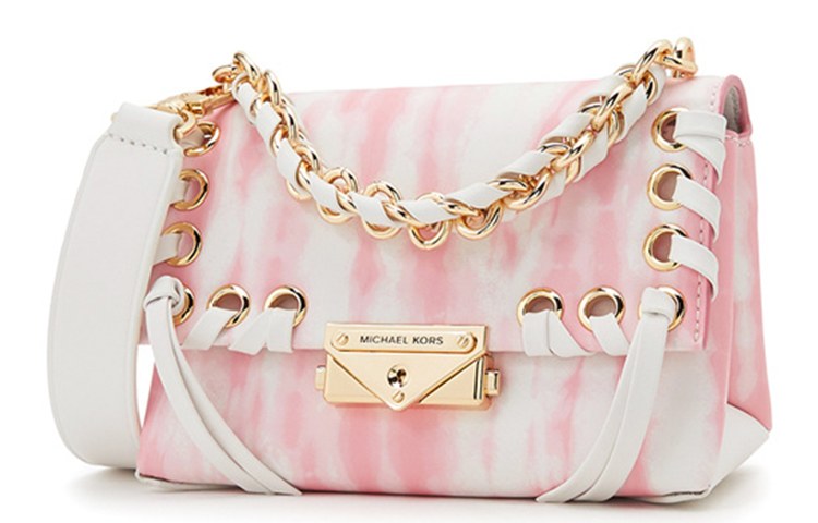 Michael Kors Cece Small Chain Shoulder Bag Pink White