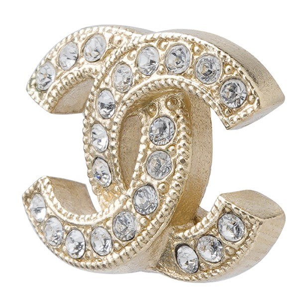 CHANEL Logo Small Gold Earrings
