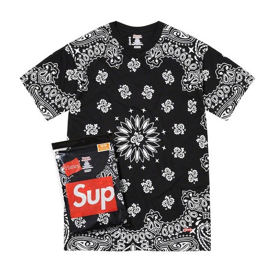 Supreme x Hanes Bandana Tagless Tees