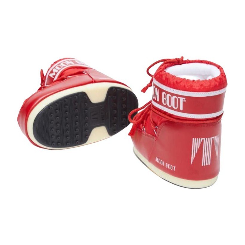 Moon Boot Short Snow Boots Red White