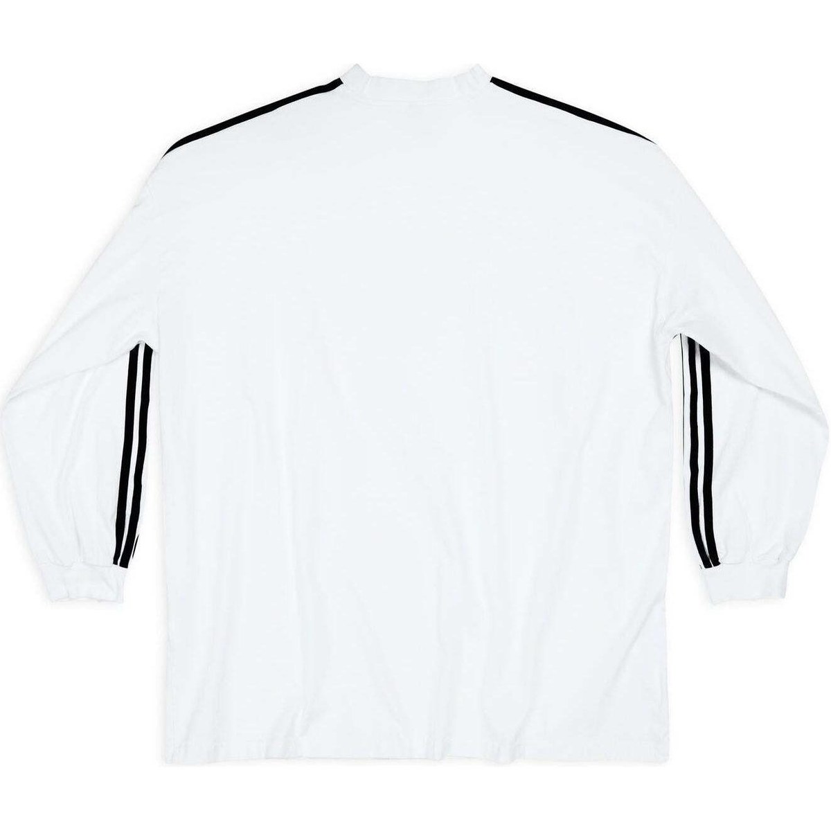 Balenciaga x adidas FW22 Striped Logo Crewneck White