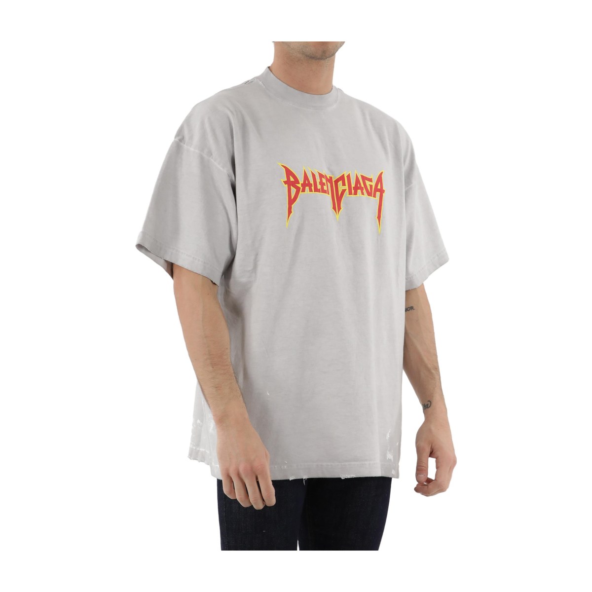 Balenciaga Metallica SS22 T-Shirt Grey