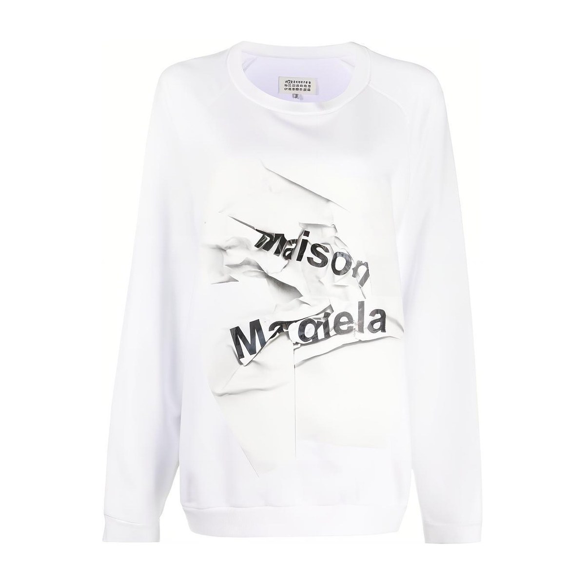 Maison Margiela Logo Crewneck Sweatshirt White